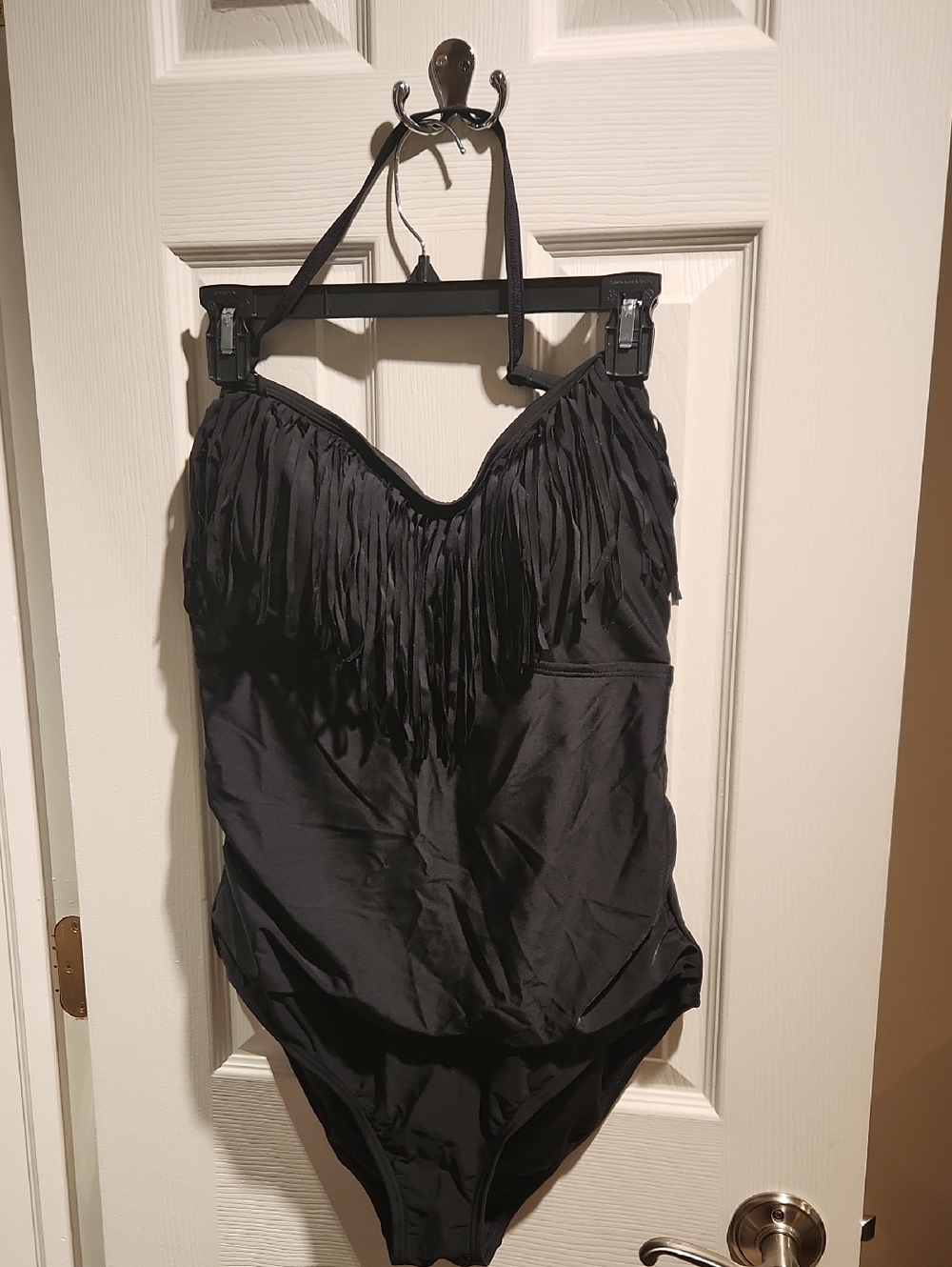 Swimsuits For All Fringe Bandeau One Piece Swimsuit